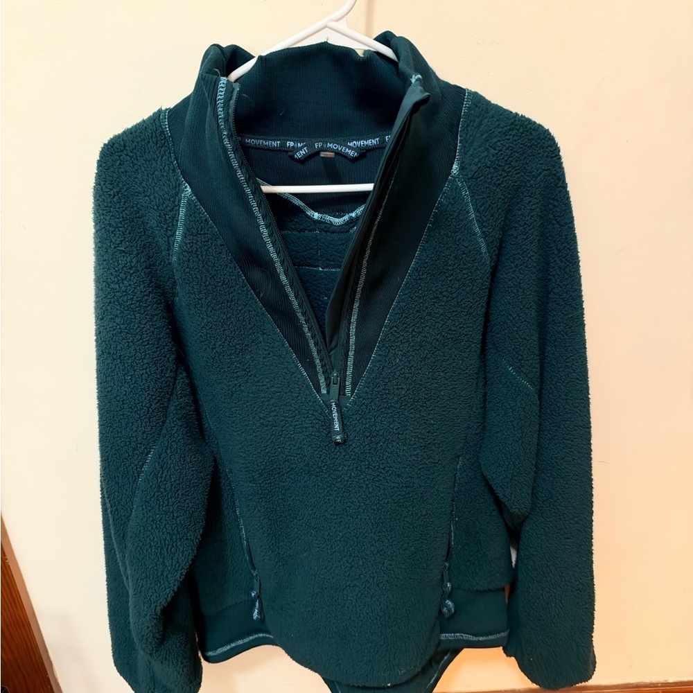FP Mountain High Deep Teal Women’s Quarter-Zip Fleece Pullover